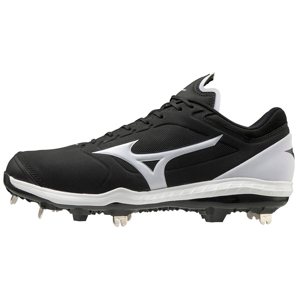 Mizuno Women's Sweep 5 Low Metal Softball Cleats Black/White (320617-OIM)